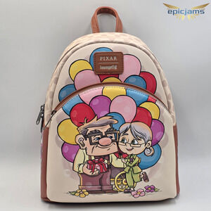 Loungefly Disney Pixar Up Carl & Ellie Balloon Cart Mini Backpack New